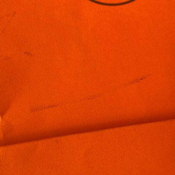 Hermes Paris Orange large rectangular shopping bag. - Picture 4 of 5